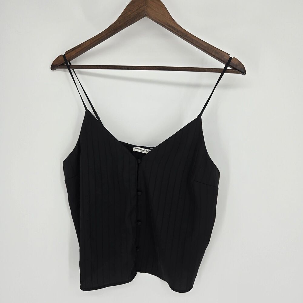 Abercrombie & Fitch Black Sleepwear V Neck Cami Medium Coquette Y2K